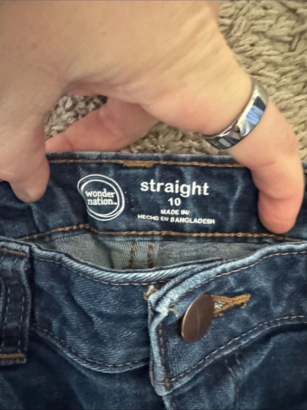 wonder nation Indigo Elastic-Waist Kids Jeans / C35